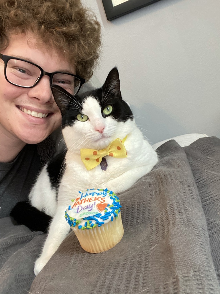 Ben and his cat Lily