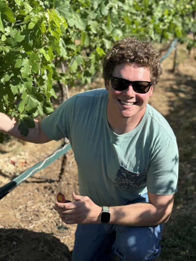 Ben in a vineyard